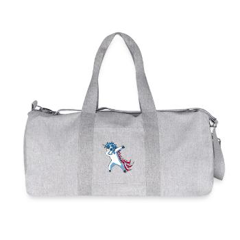 Patriotique Américain Licorne Americorn Dabbing Art - Sac de sport en toile recyclée Stanley/Stella - gris chiné - Devant
