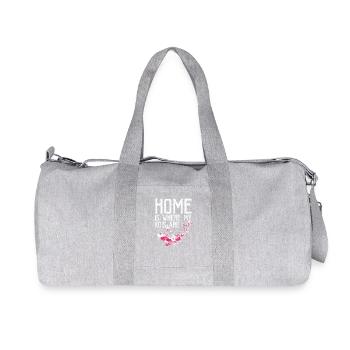 La maison est là où mes kois sont sentimentaux d’humour - Sac de sport en toile recyclée Stanley/Stella - gris chiné - Devant