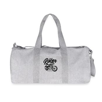 Monochrome Moto Sketch - Recycled Canvas Sports Bag by Stanley/Stella - heather grey - Front
