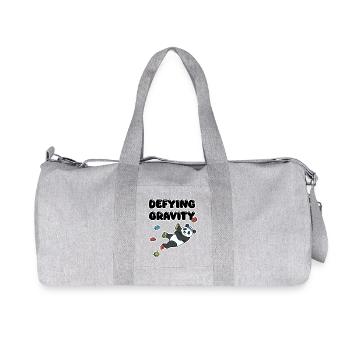 Chill Panda Climbing | Defying Gravity Bouldering - Recycled Canvas Sports Bag by Stanley/Stella - heather grey - Front