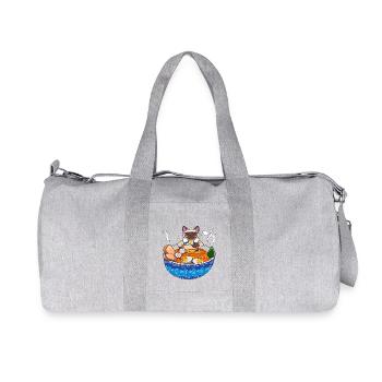 Kawaii Siamese Katzen-Ramen Japanische Nudeln Foodie Gi - Recycelte Canvas-Sporttasche von Stanley/Stella - Grau meliert - Vorne
