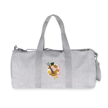 Ramen Noodles Japanese Food Chopsticks Narutomaki - Recycled Canvas Sports Bag by Stanley/Stella - heather grey - Front