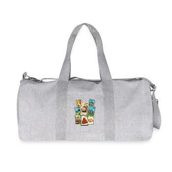 Breton Stamps Brittany Pride BZH History - Recycled Canvas Sports Bag by Stanley/Stella - heather grey - Front