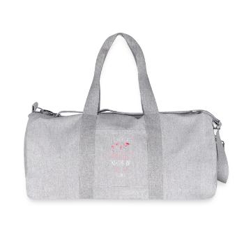 January Birthday Flamingo Saying Funny - Recycled Canvas Sports Bag by Stanley/Stella - heather grey - Front