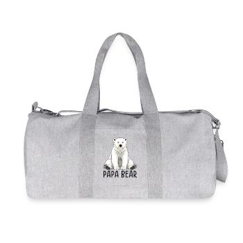 Papa Bear - Recycled Canvas Sports Bag by Stanley/Stella - heather grey - Front