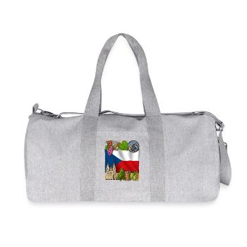 Tschechisch - Recycelte Canvas-Sporttasche von Stanley/Stella - Grau meliert - Vorne