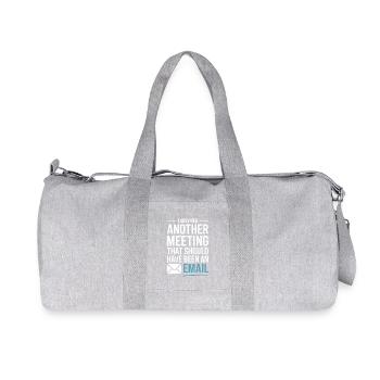 J’ai survécu à une autre réunion Email Home Office Office - Sac de sport en toile recyclée Stanley/Stella - gris chiné - Devant