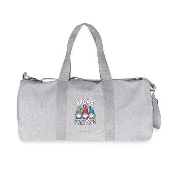 Merry Gnome Christmas Trio - Recycled Canvas Sports Bag by Stanley/Stella - heather grey - Front