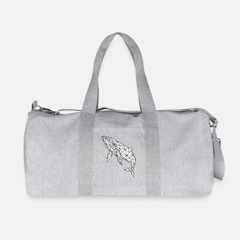 Geometrischer Polygonwal - Recycelte Canvas-Sporttasche von Stanley/Stella - Grau meliert