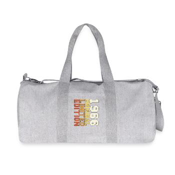 Originales Retro-Geburtstagsgeschenk von 1966 66 - Recycelte Canvas-Sporttasche von Stanley/Stella - Grau meliert - Vorne