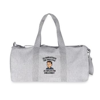 Sarcastic - Polite - Recycled Canvas Sports Bag by Stanley/Stella - heather grey - Front
