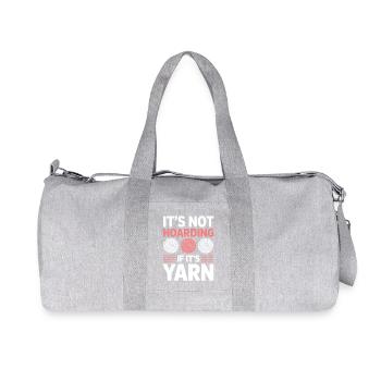 Knitting Saying Crochet DIY Funny Wool Gift - Recycled Canvas Sports Bag by Stanley/Stella - heather grey - Front