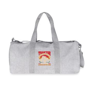 Tractor Farmer Farmer Tractor Driver Tractor - Recycled Canvas Sports Bag by Stanley/Stella - heather grey - Front
