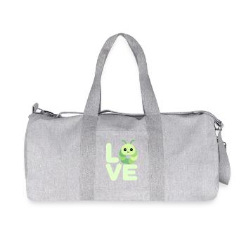 Raupe Liebe Schmetterling - Recycelte Canvas-Sporttasche von Stanley/Stella - Grau meliert - Vorne