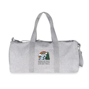 Earth Day Everyday Rainbow Mountain Natur - Recycelte Canvas-Sporttasche von Stanley/Stella - Grau meliert - Vorne