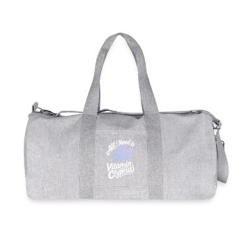 Chypre Tout ce dont j’ai besoin, c’est de vitamines Chypre Drapeau chypriote - Sac de sport en toile recyclée Stanley/Stella - gris chiné - Devant