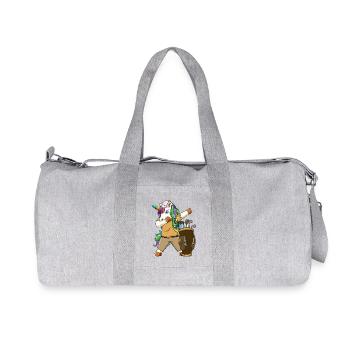 Joueur de golf licorne davant Joueur de golf drôle - Sac de sport en toile recyclée Stanley/Stella - gris chiné - Devant