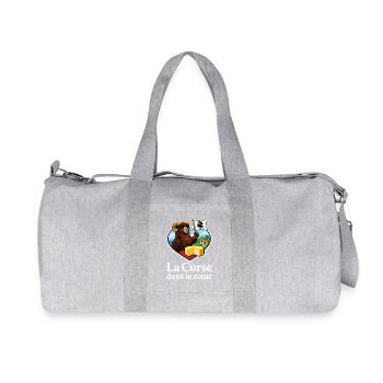 Corsica in the Heart Mouflon Cheese - Recycled Canvas Sports Bag by Stanley/Stella - heather grey - Front