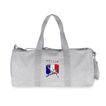Football France Flag Quille de pied suspendu - Sac de sport en toile recyclée Stanley/Stella - gris chiné - Devant