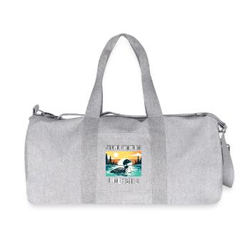 Loon Canadian Unusual Humor - Recycled Canvas Sports Bag by Stanley/Stella - heather grey - Front