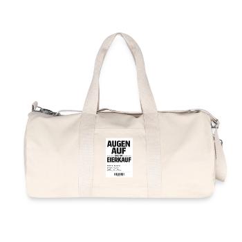 Restez vigilant lorsque vous achetez des œufs - Sac de sport en toile recyclée Stanley/Stella - blanc naturel - Devant