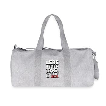 Live every day like you're the last one - Recycled Canvas Sports Bag by Stanley/Stella - heather grey - Front