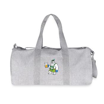 Yeti in leather pants with beer après-ski costume - Recycled Canvas Sports Bag by Stanley/Stella - heather grey - Front