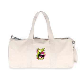 Zombi Pigs Face - Recycled Canvas Sports Bag by Stanley/Stella - natural - Front