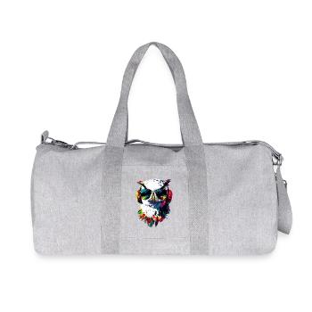 Chouette blanche Chouette Chouette Chouette Chouette Chouette Chouette des neiges - Sac de sport en toile recyclée Stanley/Stella - gris chiné - Devant