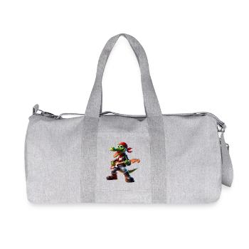 Crocodile rocker with guitar - Recycled Canvas Sports Bag by Stanley/Stella - heather grey - Front