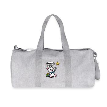 Ostern Hase Stern Cartoon für Babys - Recycelte Canvas-Sporttasche von Stanley/Stella - Grau meliert - Vorne