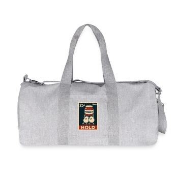Carrying two eggs with mayonnaise - Recycled Canvas Sports Bag by Stanley/Stella - heather grey - Front
