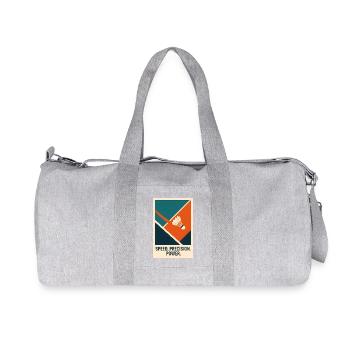Puissance Vitesse Précision | Déclaration sur le badminton - Sac de sport en toile recyclée Stanley/Stella - gris chiné - Devant