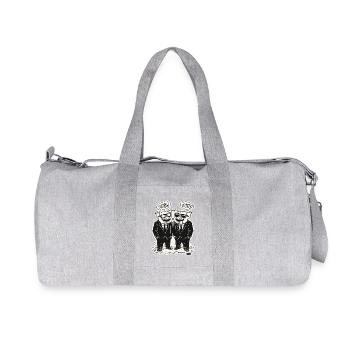 Pig duo in suit with DUH - Recycled Canvas Sports Bag by Stanley/Stella - heather grey - Front