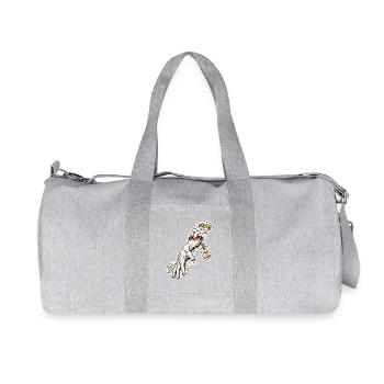 Fart Skeleton Zombie Hand Sticker - Recycled Canvas Sports Bag by Stanley/Stella - heather grey - Front