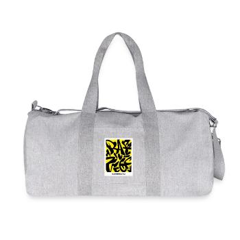 Masterpiece '83: Yellow-Black Graffiti - Recycled Canvas Sports Bag by Stanley/Stella - heather grey - Front
