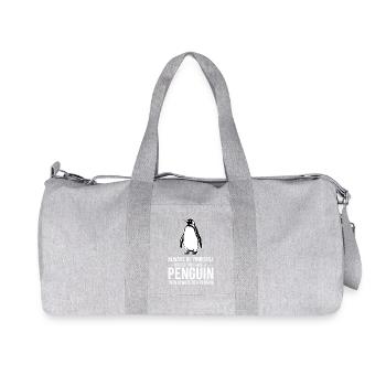 Pinguine Sprüche Lustiges Pinguine Geschenk - Recycelte Canvas-Sporttasche von Stanley/Stella - Grau meliert - Vorne
