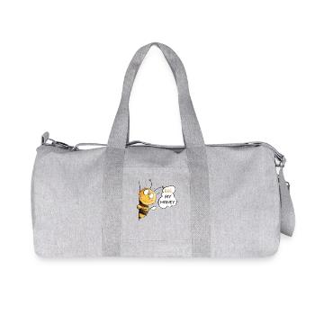 Funny Honey Bee Bee Saying Funny Instekt - Recycled Canvas Sports Bag by Stanley/Stella - heather grey - Front