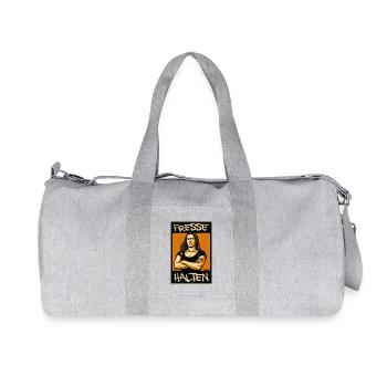 Mouth holding woman with crossed arms - Recycled Canvas Sports Bag by Stanley/Stella - heather grey - Front