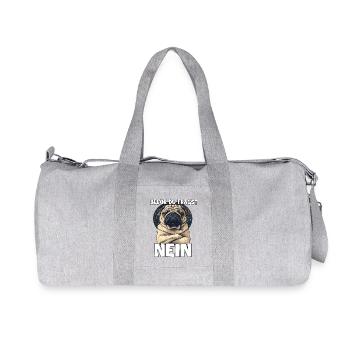 Drôle de carlin Meme T, tenue pour maîtresse - Sac de sport en toile recyclée Stanley/Stella - gris chiné - Devant