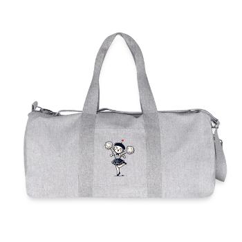 Niedliches Mädchen mit Pompons Pantomime - Recycelte Canvas-Sporttasche von Stanley/Stella - Grau meliert - Vorne