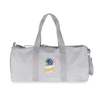 Pain Passes Color Remains Funny Paintball - Recycled Canvas Sports Bag by Stanley/Stella - heather grey - Front