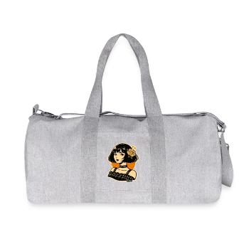 Portrait rétro de la fille rose - Sac de sport en toile recyclée Stanley/Stella - gris chiné - Devant