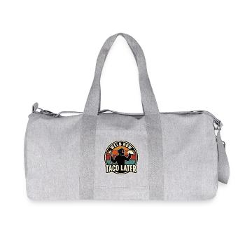 Weld Now Taco Later Schweißer Motiv - Recycelte Canvas-Sporttasche von Stanley/Stella - Grau meliert - Vorne