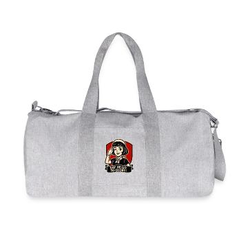 Sag Hallo zu Glory Retro Girl - Recycelte Canvas-Sporttasche von Stanley/Stella - Grau meliert - Vorne