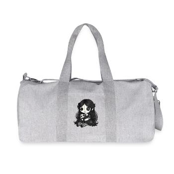 Gothic Bunny Weirdcore Dark Horror Animal Doll - Recycled Canvas Sports Bag by Stanley/Stella - heather grey - Front
