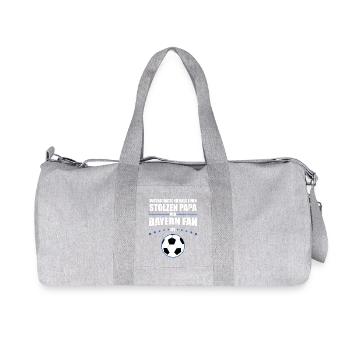 Stolzer Papa Bayern Fan Geschenk für Papa - Recycelte Canvas-Sporttasche von Stanley/Stella - Grau meliert - Vorne