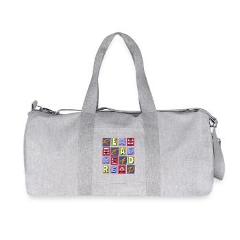 Read Design - Papierlook/Paperlook - Recycelte Canvas-Sporttasche von Stanley/Stella - Grau meliert - Vorne