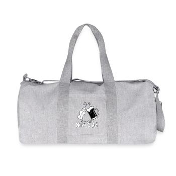 New Dad Cheers Bottle Mug - Recycled Canvas Sports Bag by Stanley/Stella - heather grey - Front