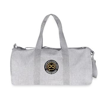 SLP Supports Autistic Voices Motif - Recycled Canvas Sports Bag by Stanley/Stella - heather grey - Front